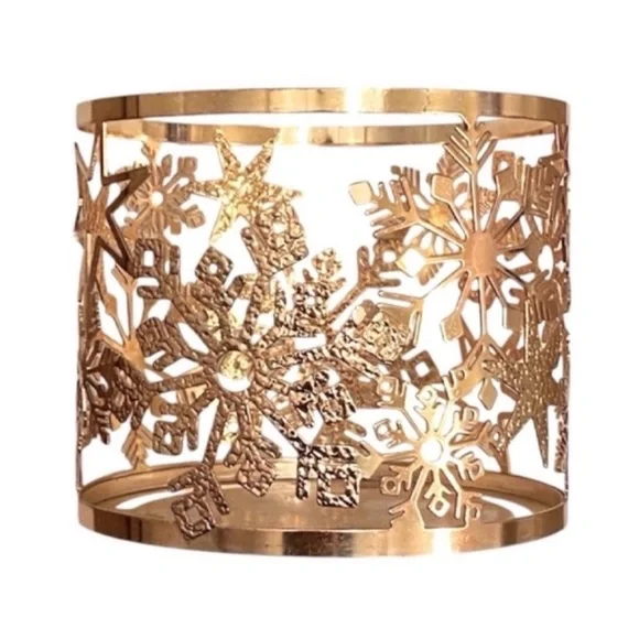 Snowflakes and Stars Candle Holder - Picture 2 of 2